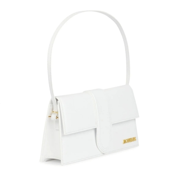 Jacquemus La Bambino Long Leather Shoulder Bag - White - Picture 4 of 9